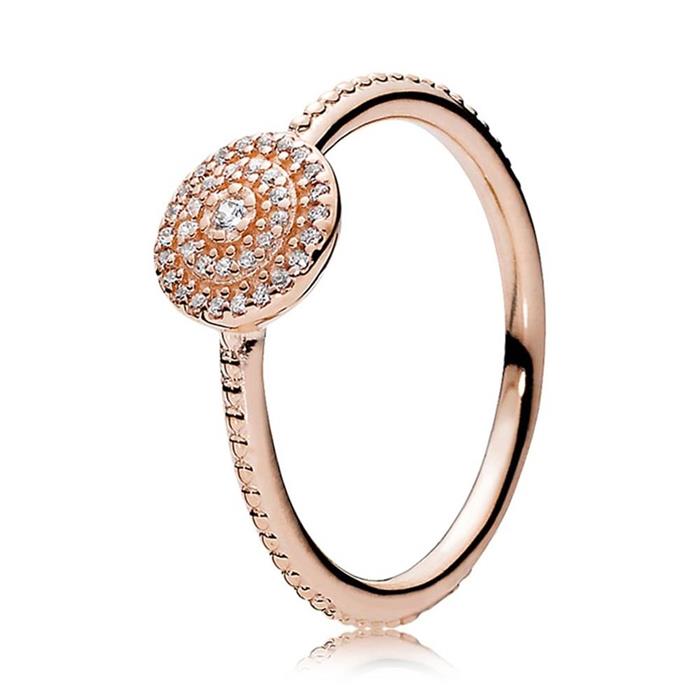 Anillo rosa para mujer circonita