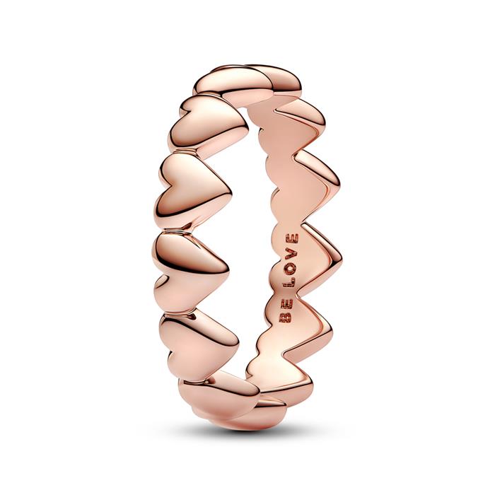 Moments Be Love anillo de mujer con corazones, oro rosa