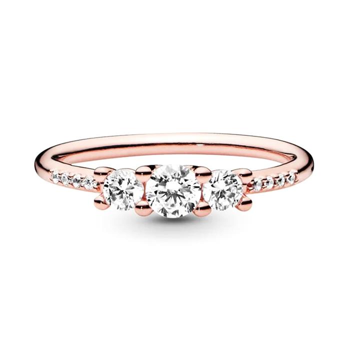 Anillo sparkling elegance con circonita pandora rose