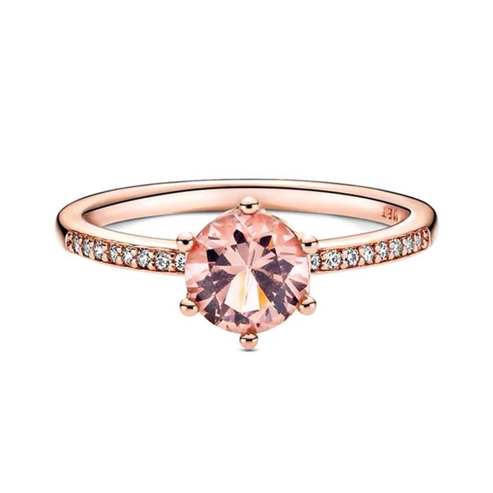 Solitaire ring crown for ladies, rose
