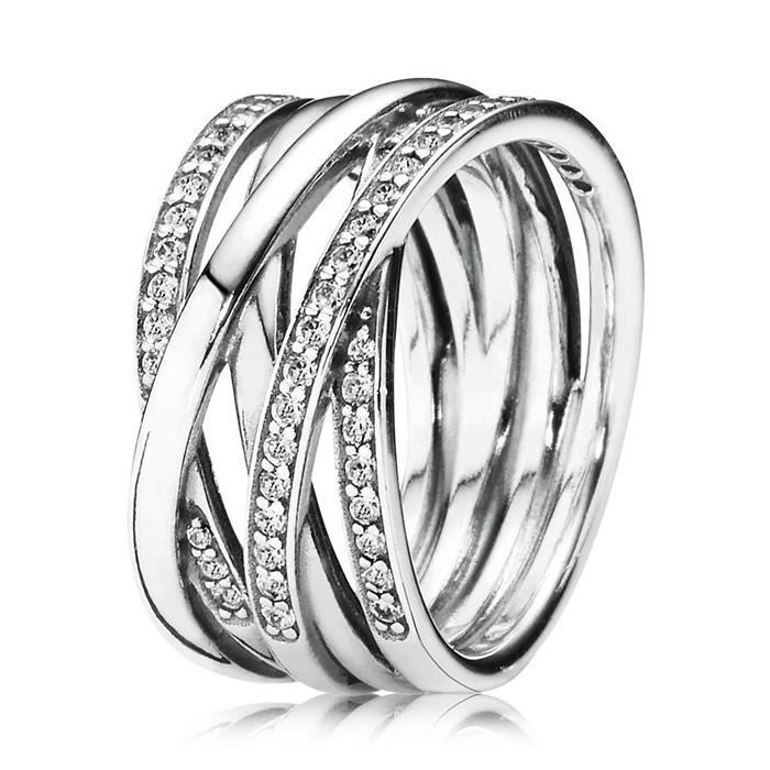 Ring sterling silver with zirconia