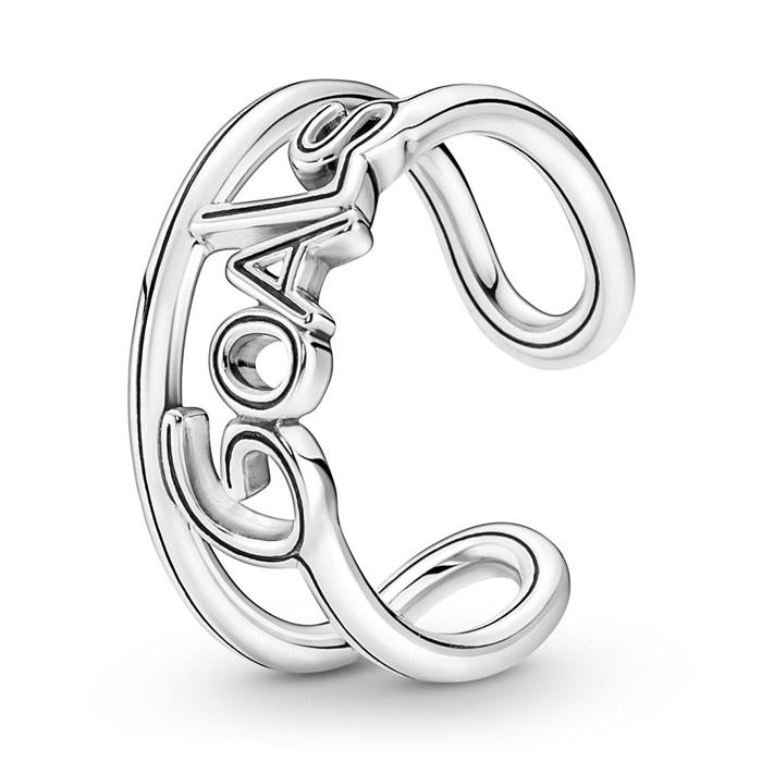 Open ring goals for ladies in 925 silver