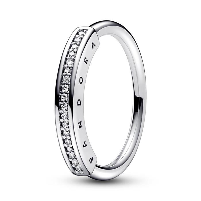 ID Ring For Ladies In Sterling Silver With Cubic Zirconia
