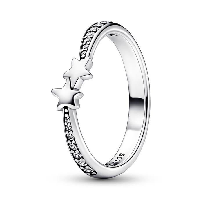 Vallende ster ring voor dames in 925 zilver
