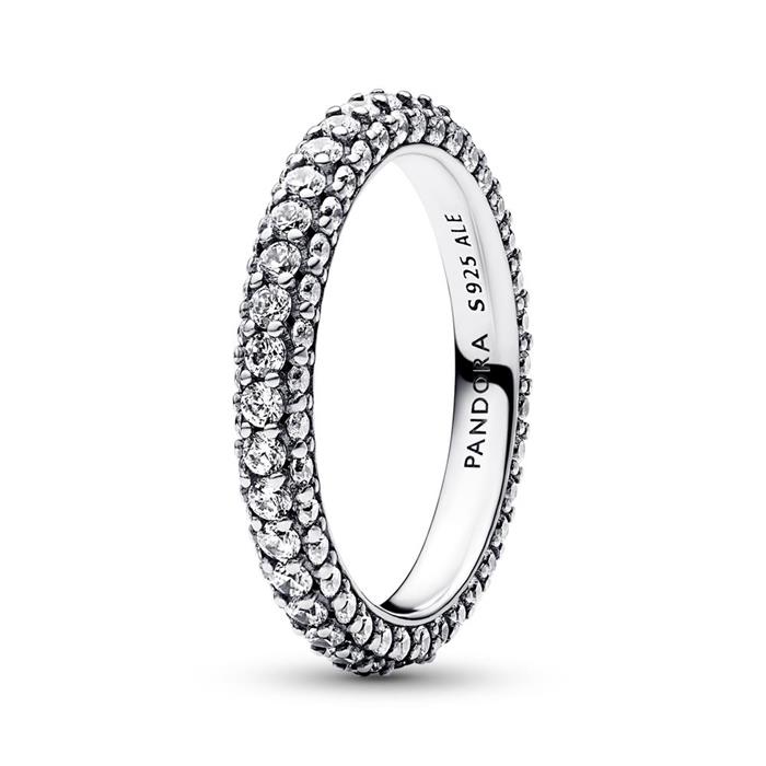 Dames pavé ring timeless in 925 sterling zilver