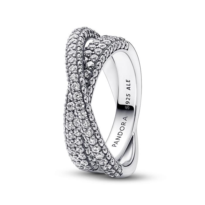 Moments ladies ring timeless pavé in sterling silver