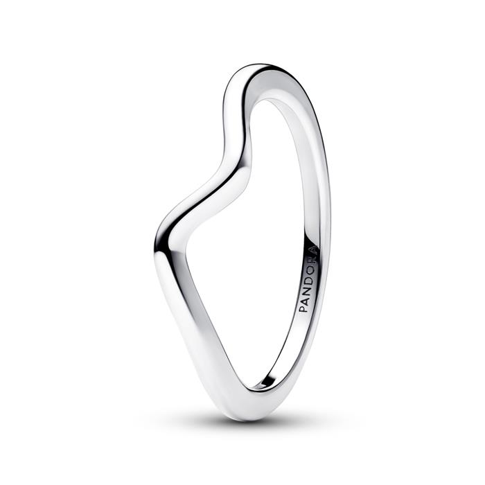 Ladies' wave ring in sterling silver, Timeless