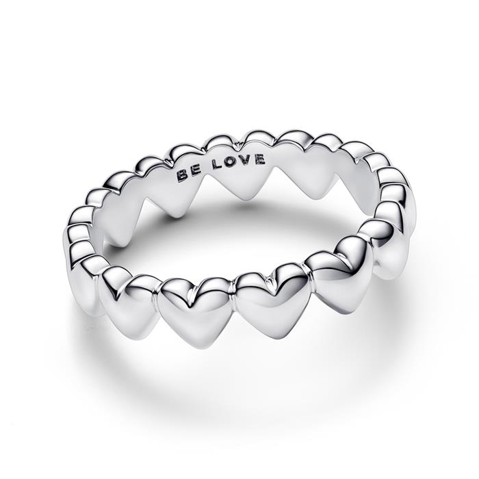 Be Love heart ring for ladies in sterling silver, Moments