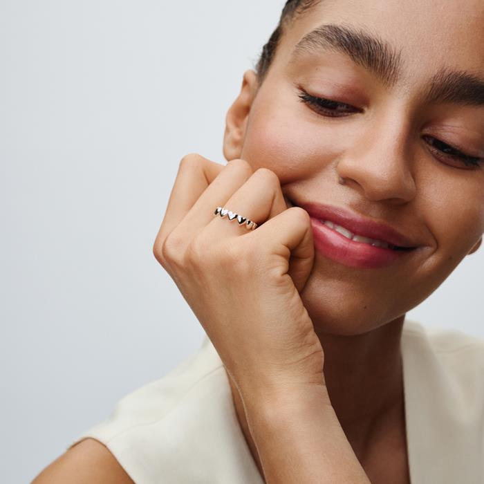 Anillo Be Love corazón para mujer en plata de ley, Moments