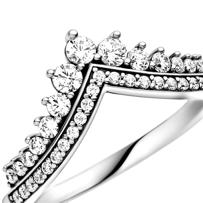Pandora Ladies Ring Princess Wish Made Of 925 Silver With Zirconia 