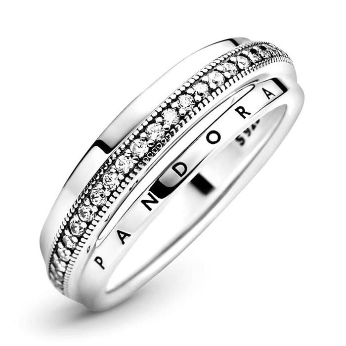 Ring für Damen aus 925er Silber mit Zirkonia