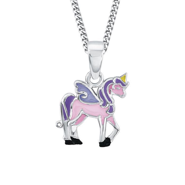 925 silver necklace rosie for children with unicorn