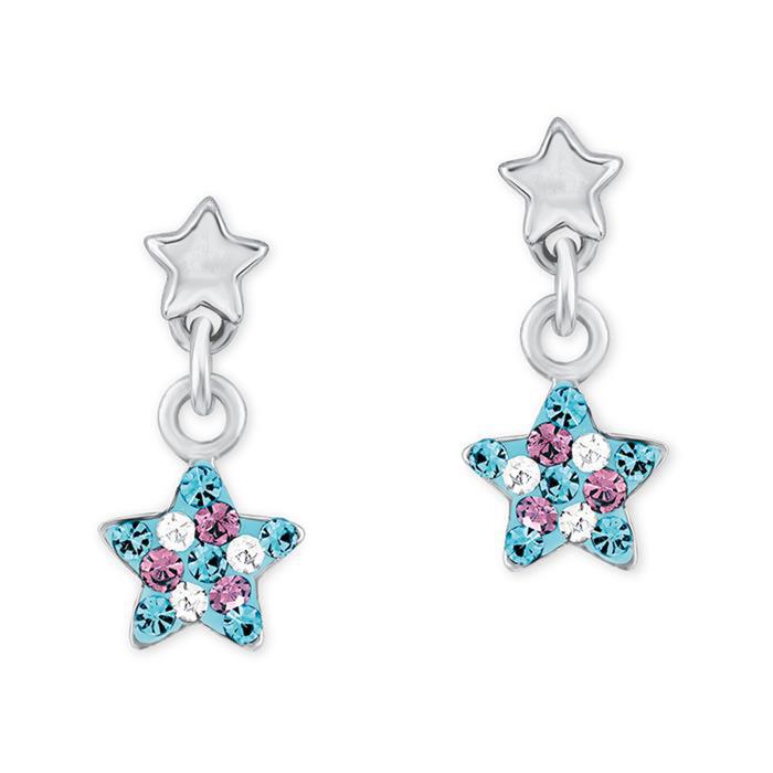 Star Stud Earrings For Girls In Sterling Silver