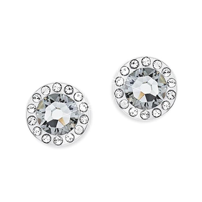 Stainless steel earrings for ladies with swarovski crystals