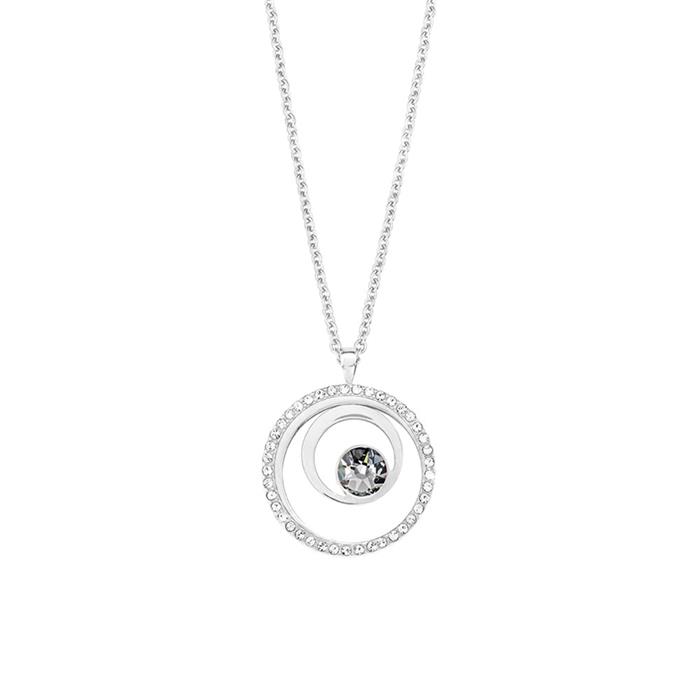 Necklace for women made of stainless steel, swarovski crystals