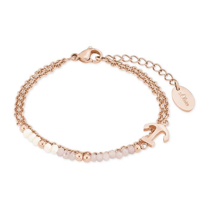 Ladies stainless steel bracelet, IP rosé