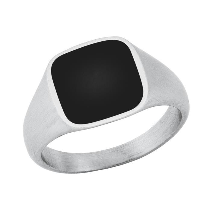 Stainless steel signet ring for men