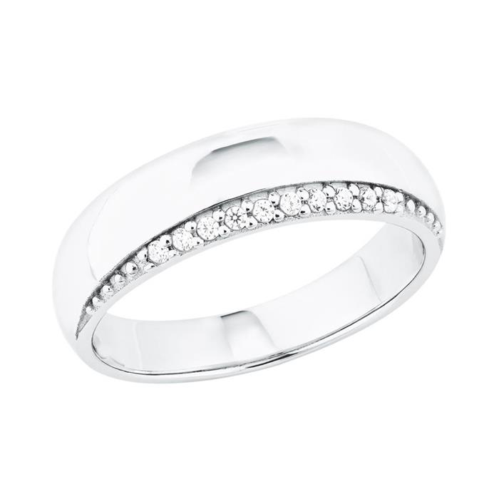 925er Silber Ring für Damen mit Zirkonia