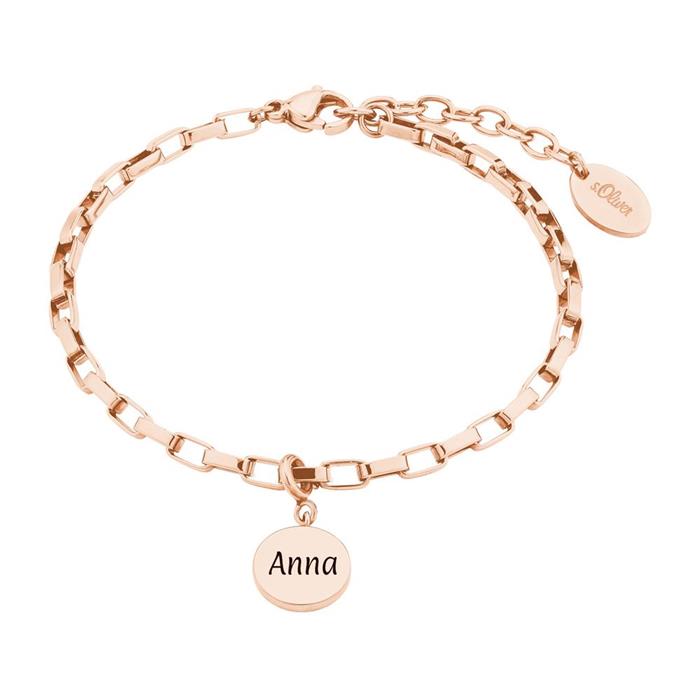 Bracelet for ladies in IP rosé stainless steel