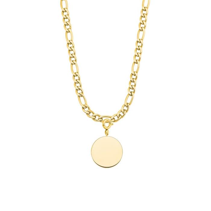 Ladies necklace made of gold-plated stainless steel