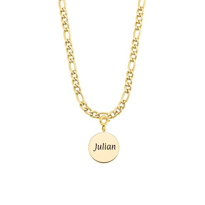 Ladies necklace made of gold-plated stainless steel