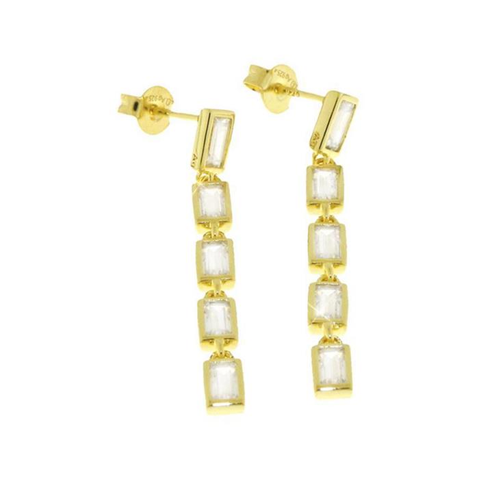 Stud earrings for ladies in gold-plated 925 silver