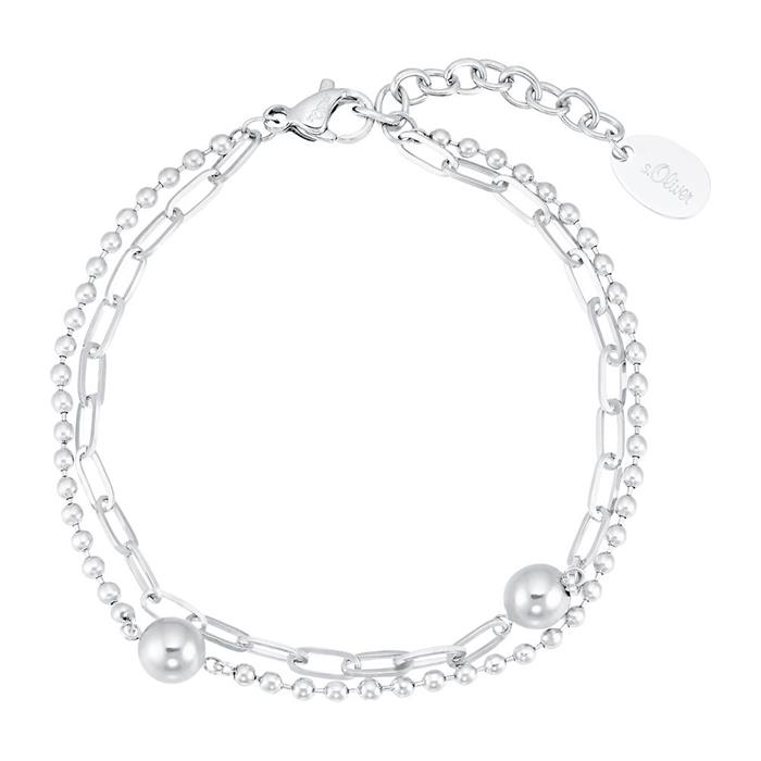 Stainless steel layer bracelet for ladies