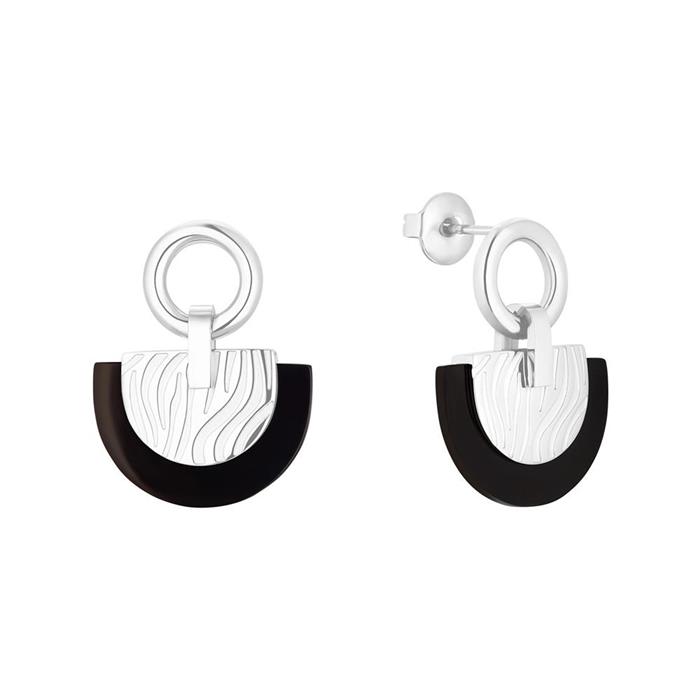 Stainless steel round stud earrings for ladies