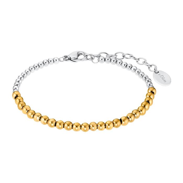 Bracelet for ladies in stainless steel, IP gold, bicolor