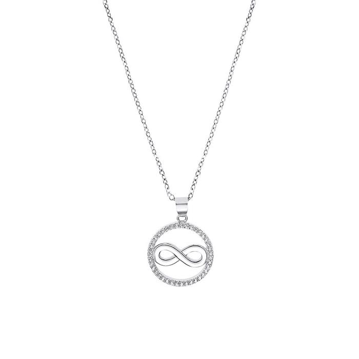 Halskette Infinity aus Sterlingsilber mit Zirkonia