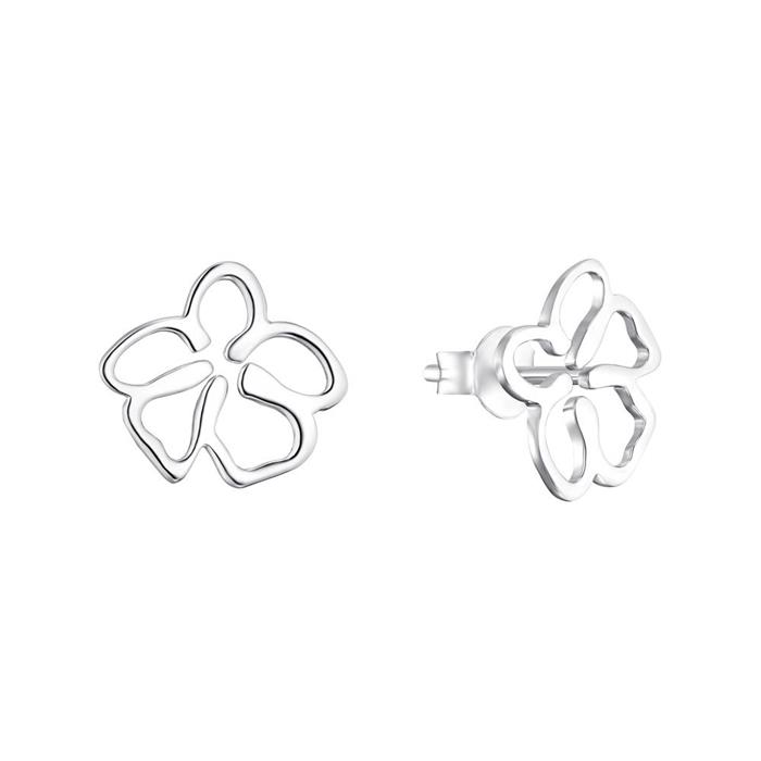 Flower stud earrings for ladies in 925 silver