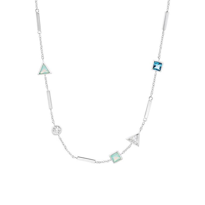 Necklace for ladies in 925 silver with cubic zirconia