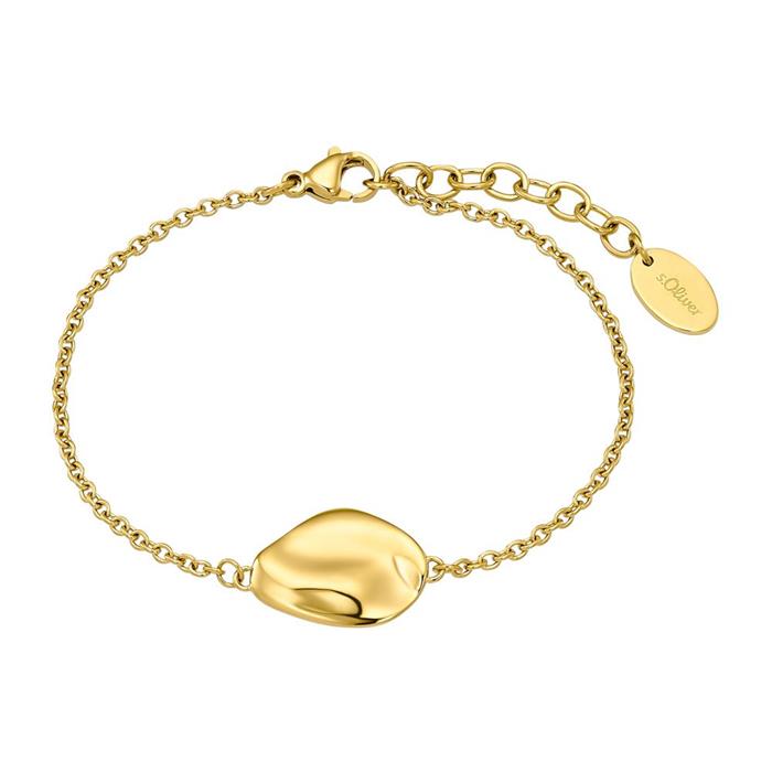 Ladies bracelet in gold-plated stainless steel