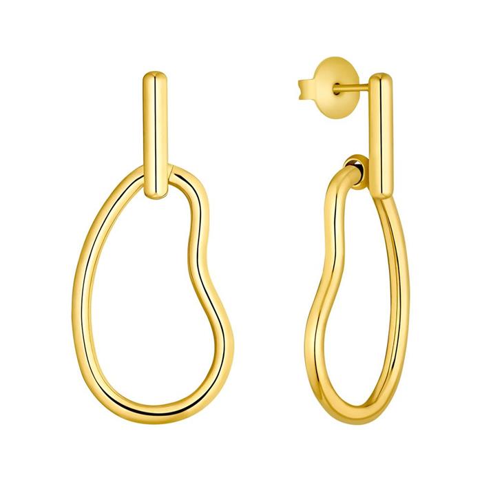 Pendientes de acero inoxidable para mujer, oro IP