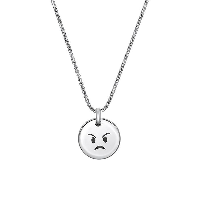 Smiley stainless steel necklace for children