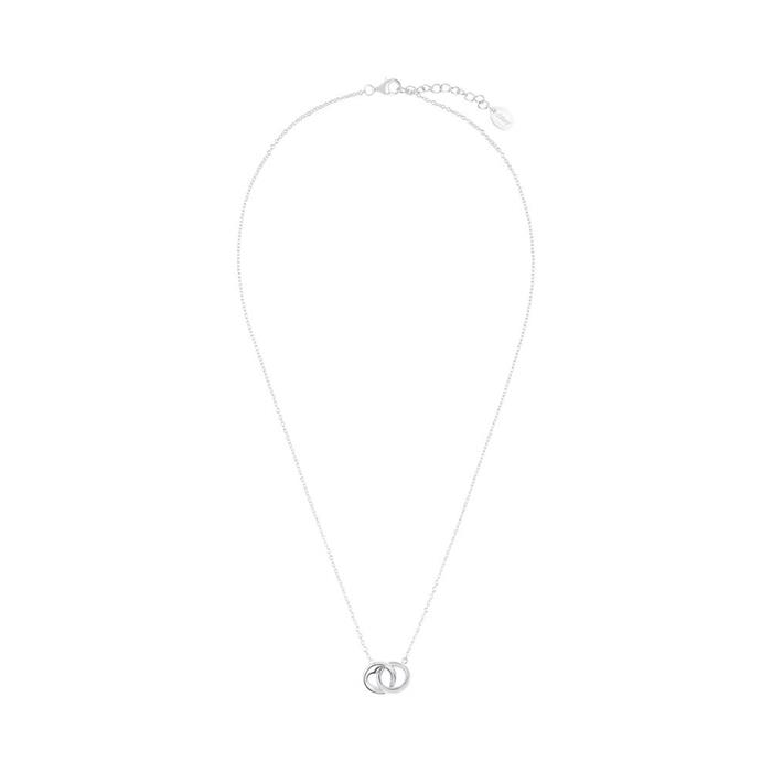 Dames ketting cirkel met hart in sterling zilver