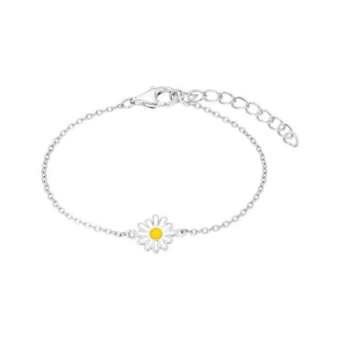 Children's bracelet daisy in sterling silver