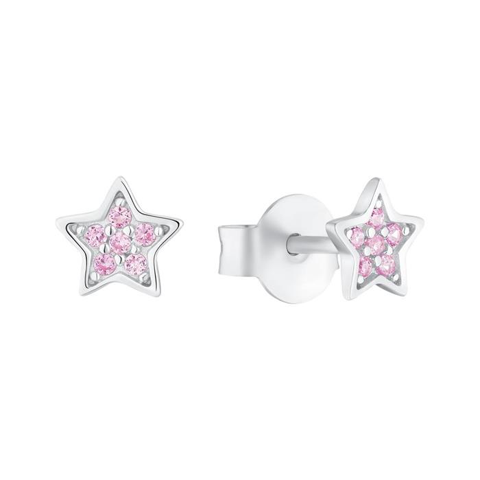 Star stud earrings for girls in sterling silver