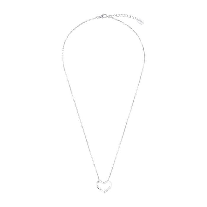 925 silver chain heart for ladies with zirconia