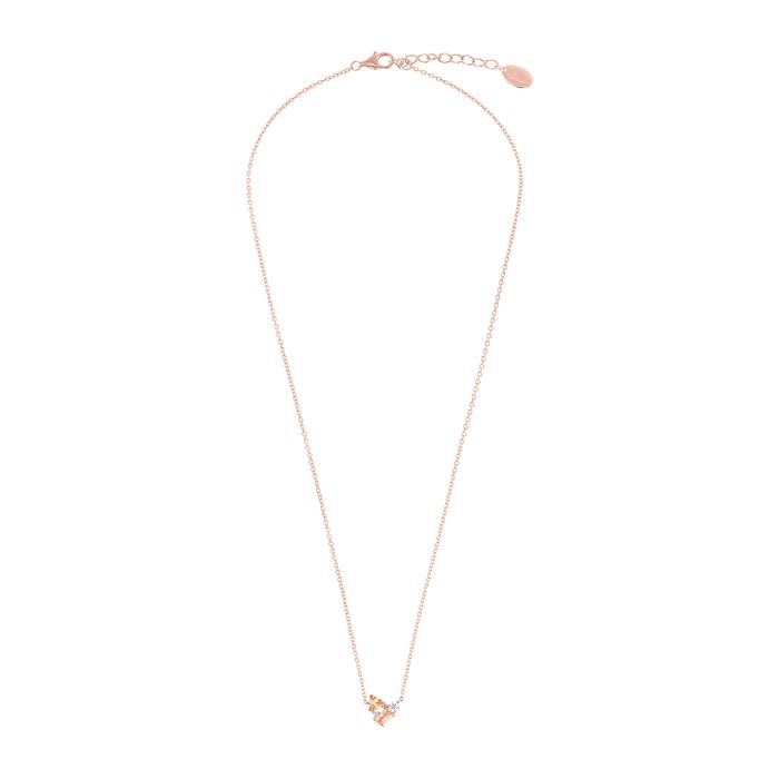 Necklace for ladies in 925 silver, rose gold-plated