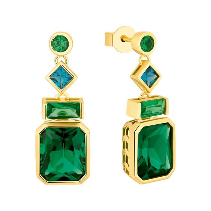 Stud earrings for ladies in gold-plated 925 sterling silver
