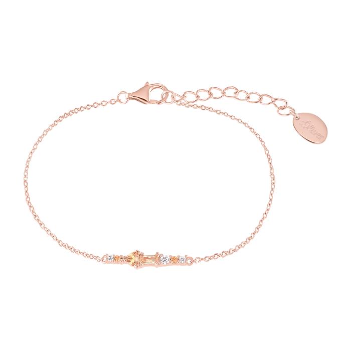 Armband voor dames in sterlingzilver, roségoud verguld