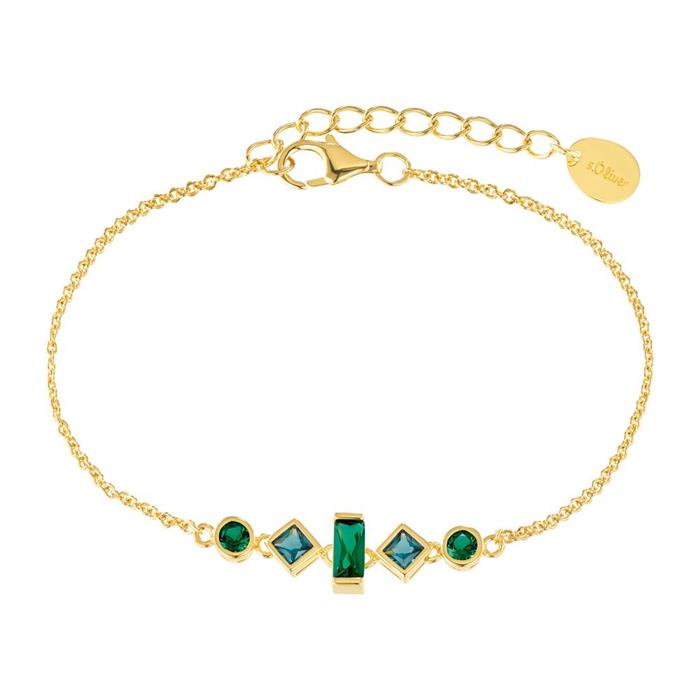 Pulsera de plata 925 chapada en oro para mujer