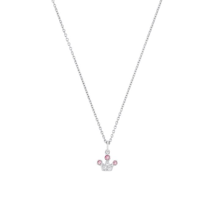 Necklace for girls in 925 sterling silver with crown
