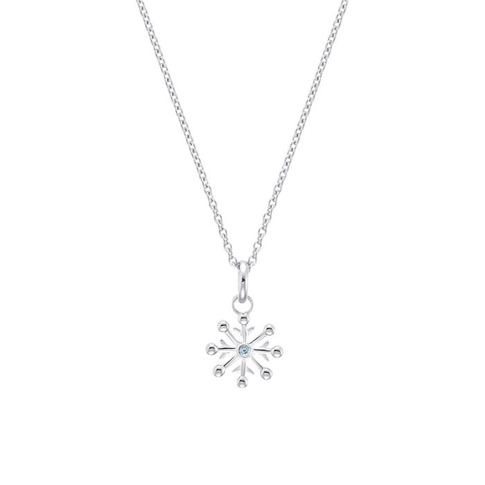 Girls necklace snowflake in sterling silver