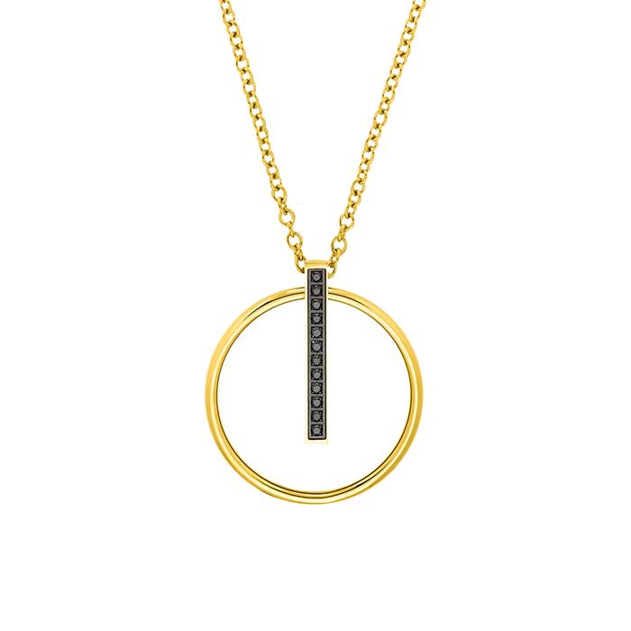 Cadena de acero inoxidable chapado en oro para mujer