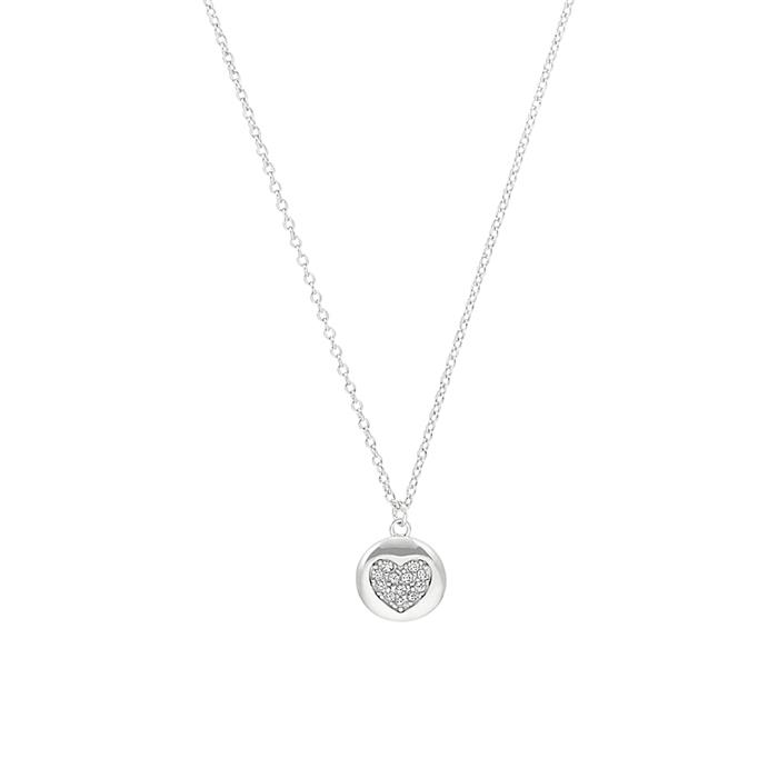 Cadena coraz&#xF3;n chispeante para mujer de plata 925