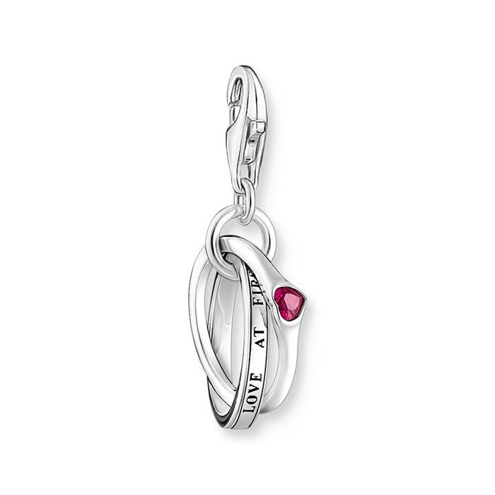 Charm pendant Together ring in 925 silver