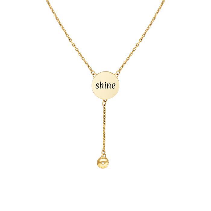 Necklace dressed up made of gold-plated stainless steel, engravable