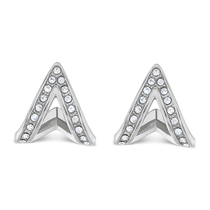 Dressed up earrings for ladies in stainless steel